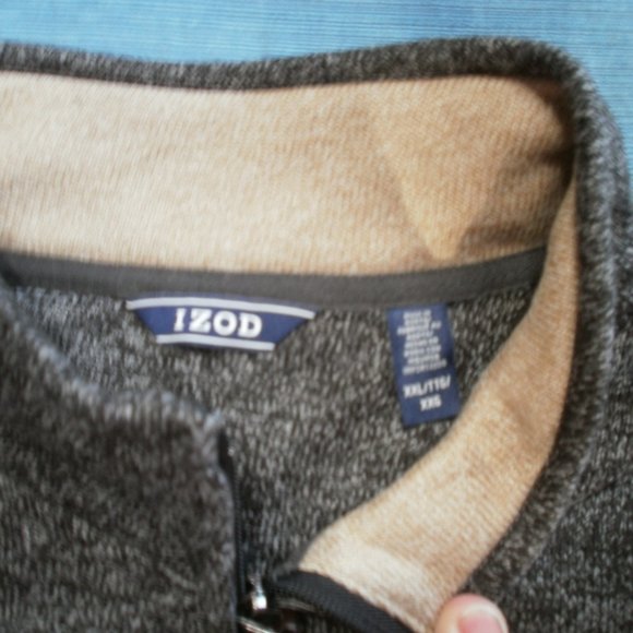IZOD FLEECE PULLOVER 1/4 ZIP LONG SLEEVE 2XL NEW WITH TAGS - Picture 3 of 4